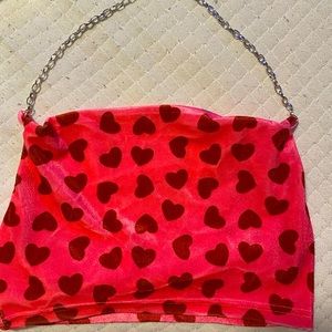 Tube top with halter chain